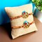 2CT Peacock Rakhi for Brother for Bhaiya and Bhabhi Thread Bracelet for Rakshabandhan - Raksha Bandhan Gifts Sister In Law Bracelets